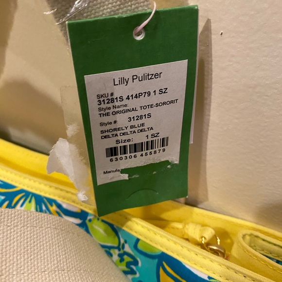 Lilly Pulitzer The Original Tote Bag Shorely Blue Delta - Picture 3 of 4